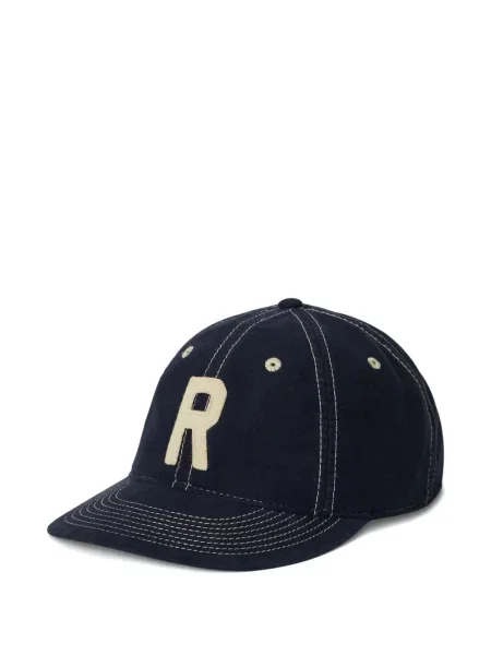 Krótka czapka z daszkiem Polo Ralph Lauren w jodełkę jednorzędowa niebieska