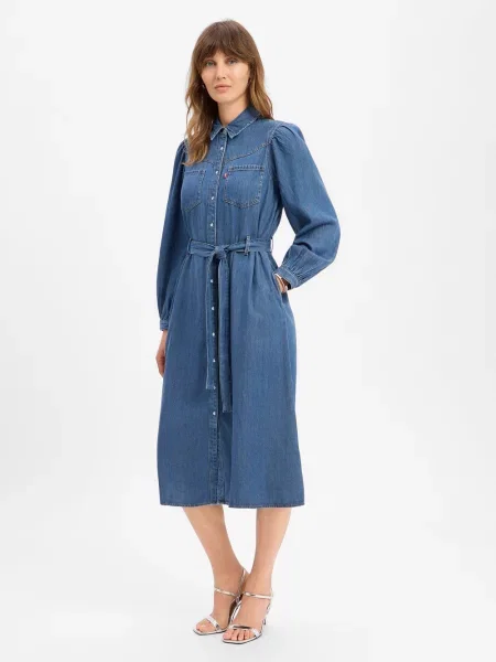 Levi's Sukienka koszulowa dla kobiet Kobiety Lyocell S niebieski