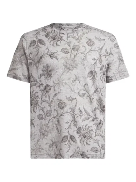 Tricou Etro cu model floral gri