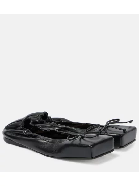 Balerini Jacquemus din piele negru