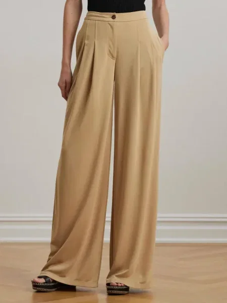 LAUREN RALPH LAUREN Pantaloni MATTE | Relaxed fit bej