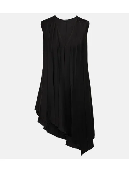 Top Joseph din satin plisat negru