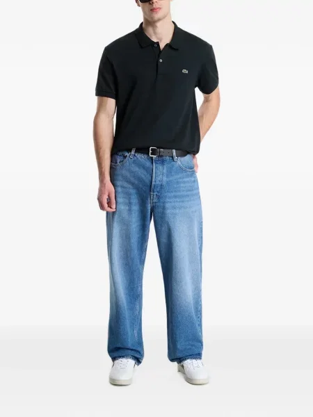 Tricou polo Lacoste cu autograf verde