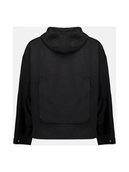 Kurtka Maison Kitsune z kapturem czarna