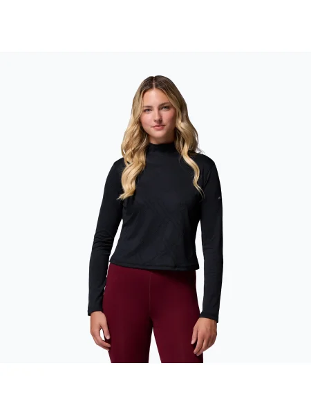 Bluză cu mâneci lungi de trekking pentru femei Columbia Granite Point Turtleneck black negru
