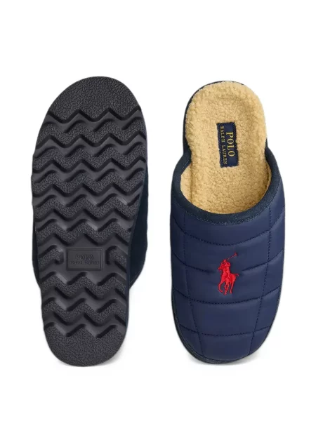 Καπιτονέ polo Polo Ralph Lauren με κέντημα σουέτ καφέ