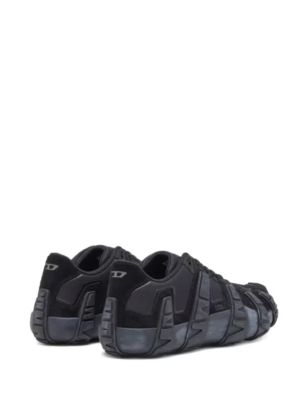 Sneakerși Diesel cu șireturi din dantelă negru
