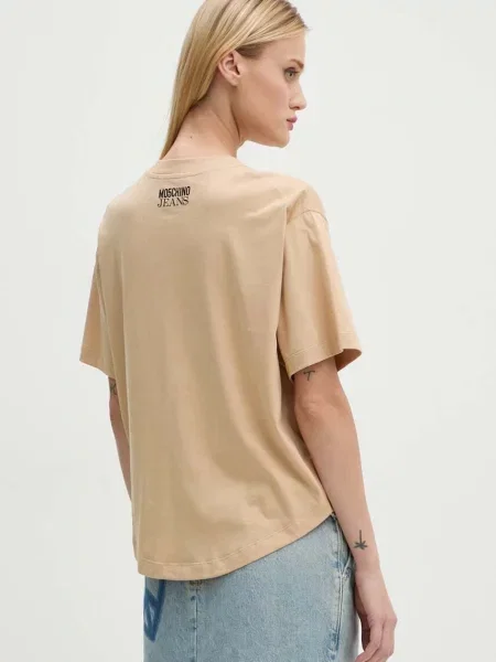 Tričko Moschino Jeans béžová