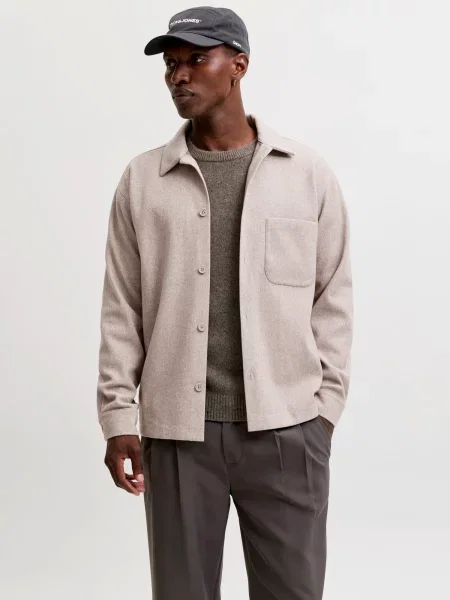 JACK & JONES Cămașă JJEREGENT ecru