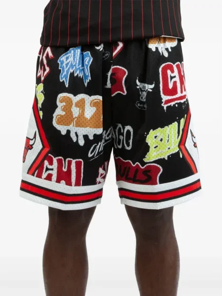 Σορτς Mitchell & Ness μαύρο