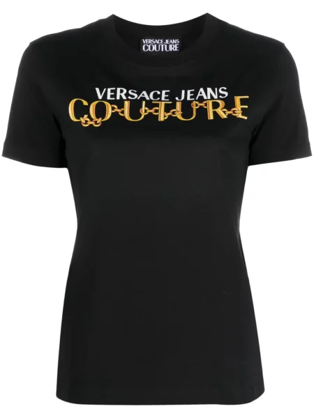 Tricou Versace Jeans Couture cu imagine negru