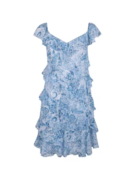 Rochie mini Lauren Ralph Lauren cu imagine cu model paisley albastru