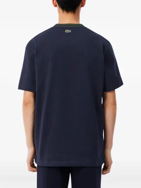 Tricou Lacoste cu autograf albastru