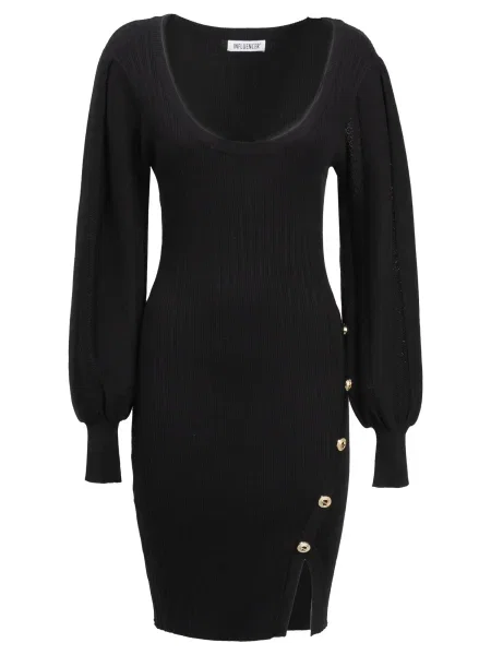 Influencer Rochie tricotat negru