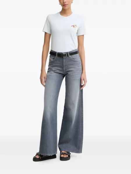 Tricou Diesel cu imagine albastru