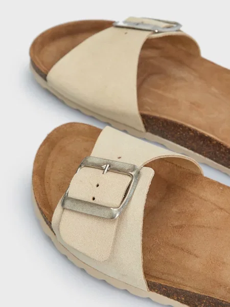 Замшевые шлепанцы Prpy бежевые