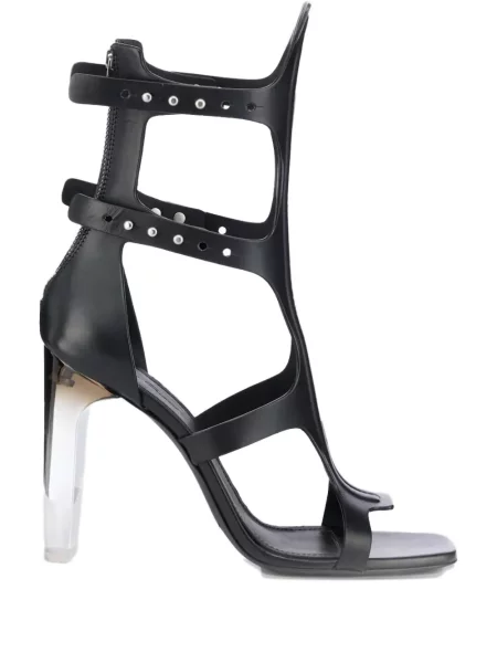 Kožené lodičky Rick Owens černé