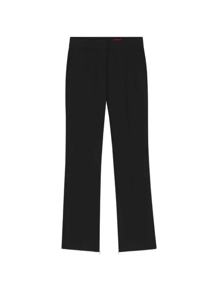 Pantaloni Hugo din țesătură twill negru