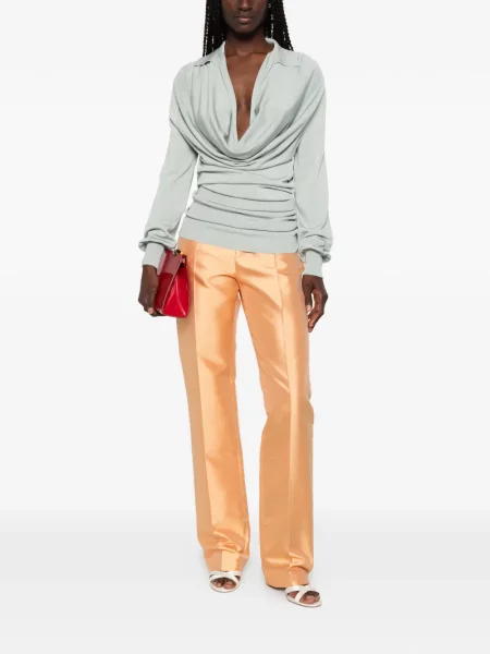 Pantaloni Valentino Garavani portocaliu