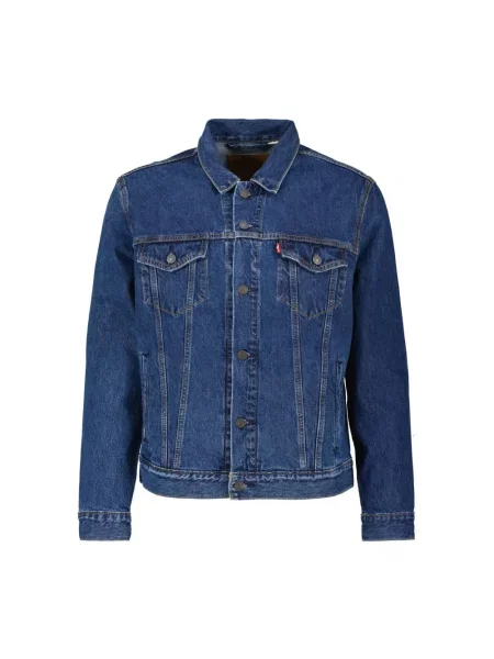 Kurtka jeansowa o kroju regular fit z imitacji denimu model ‘Trucker’ Levi's niebieska