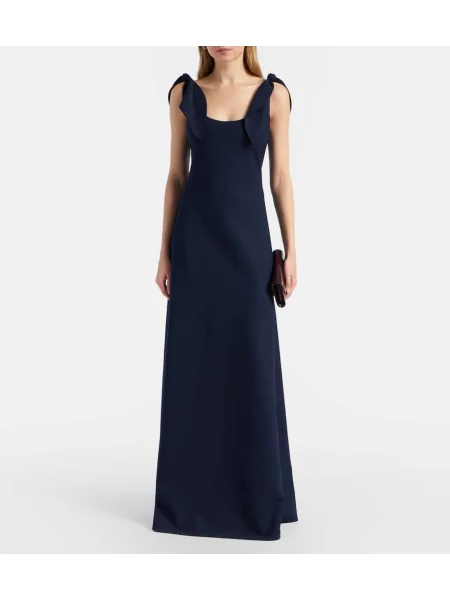 Rochie Oscar De La Renta de lână albastru