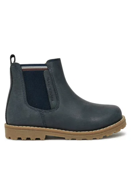 Dječje zimske kožne cipele Tommy Hilfiger plava