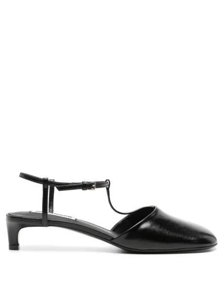 Pantofi cu toc Jil Sander din piele negru