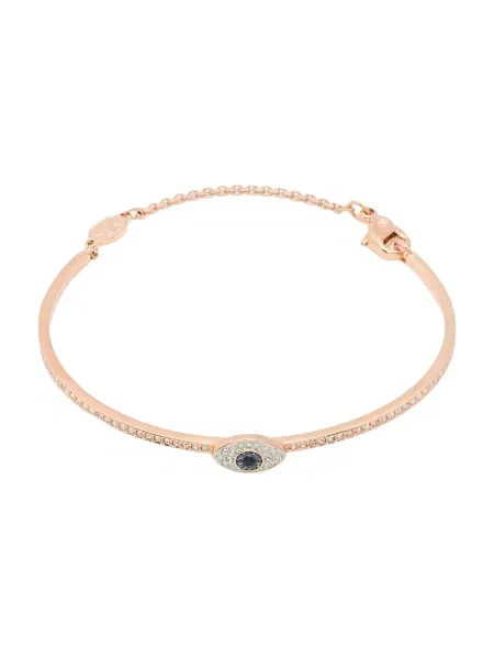 Swarovski Zapestnica mornarska / rožnato / črna / srebrna zlata