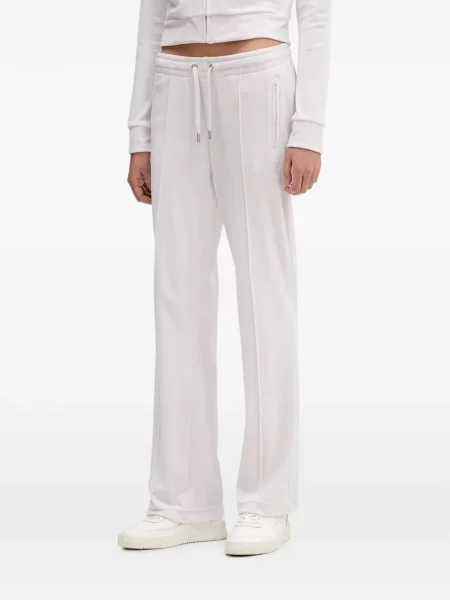 Stras pantaloni Juicy Couture din velur alergare violet