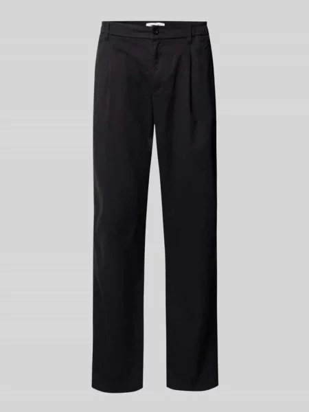 Chinosy o kroju tapered fit z wpuszczanymi model ‘ADHANN’ Replay czarne