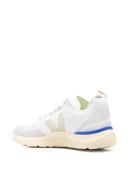 Sneakers Veja με κορδόνια από διχτυωτό με αυτόγραφο λευκό