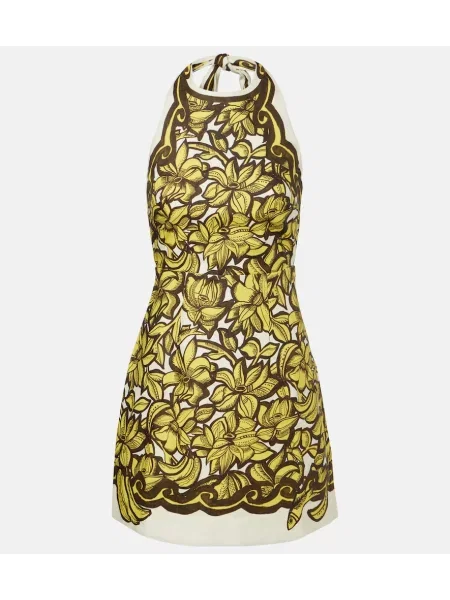 Rochie Alemais cu model floral galben