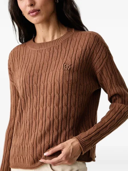 Pulover Dkny cu autograf maro