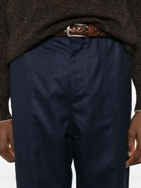 Pantaloni Brunello Cucinelli de lână albastru