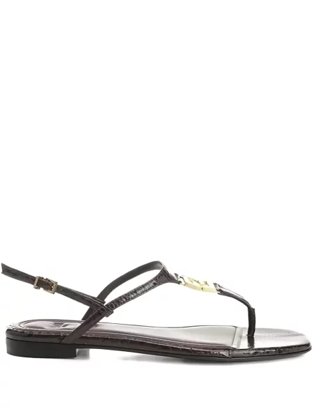 Sandale Fendi din piele maro