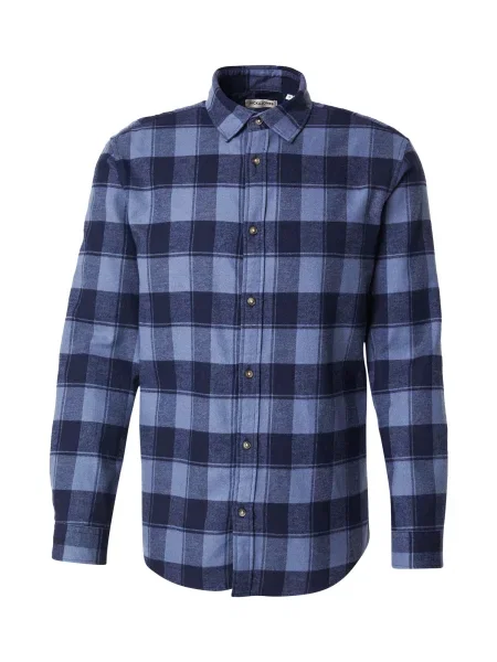 JACK & JONES Srajca JWHJOSHUA indigo / golobje / progasto modra