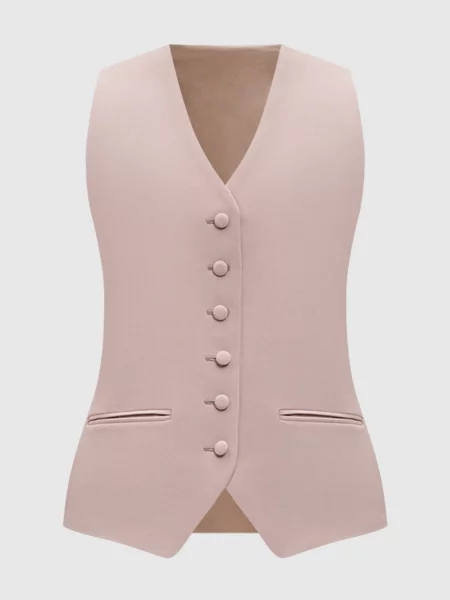 Жилет із шовку Jacob Lee рожевий