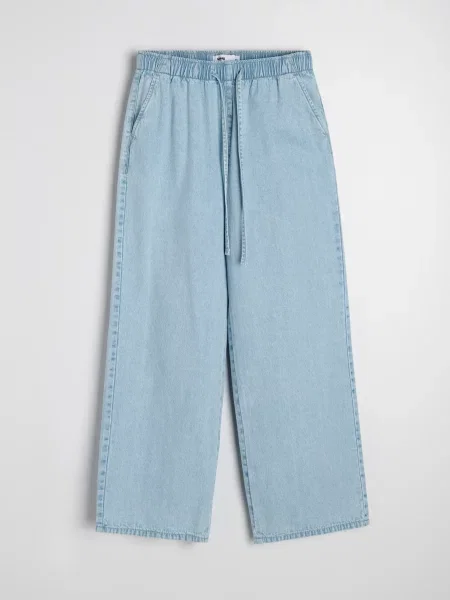 Джинси jogger wide-leg синій