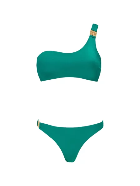 Bikini Sofia Erhan cu un umăr gol verde