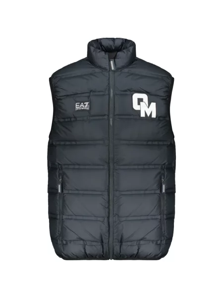 Prošívaný vesta Ea7 Emporio Armani s výšivkou modrá