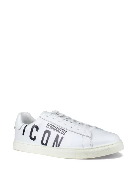 Sneakerși Dsquared2 din piele alb