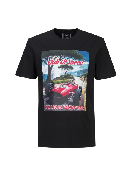 ITALIA Tricou Rafael Racing 3 albastru gențiană / verde închis / roșu negru