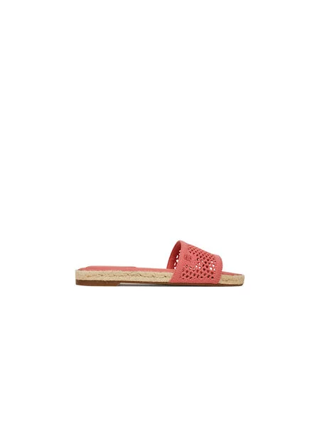 Tommy Hilfiger Espadrilky Knit Mesh Espadrille Flat Sandal růžová