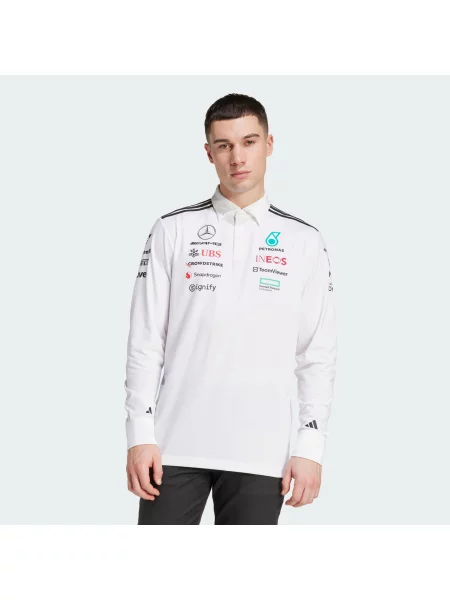 KOSZULKA MERCEDES AMG PETRONAS FORMULA ONE TEAM POLO LONG SLEEVE biała