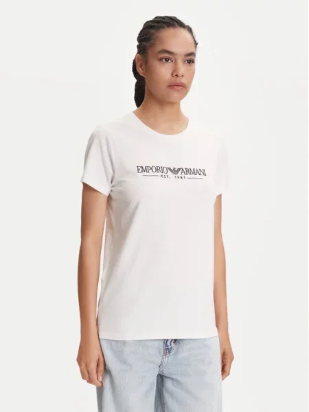 Emporio Armani Underwear t-shirt lounge beżowy biała