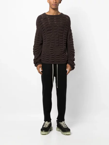 Kašmyro juosmuo kelnės Rick Owens juoda