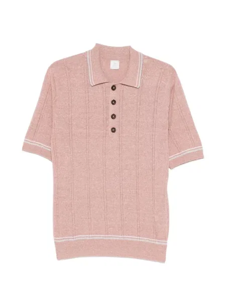 Polo Eleventy tricotate roz
