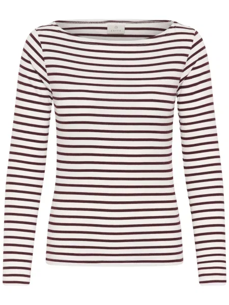 Kaffe Tricou KALIDDY maro alb