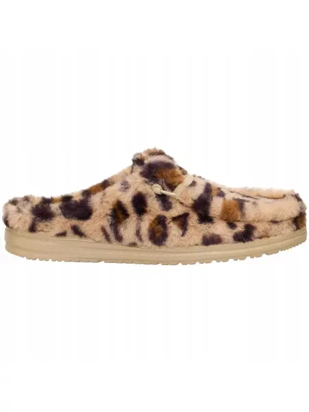 HeyDude Kapcie Wendy Slipper Leo Fur czarne