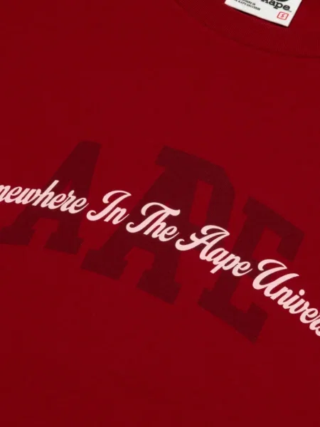 Tricou Aape By A Bathing Ape cu imagine roșu